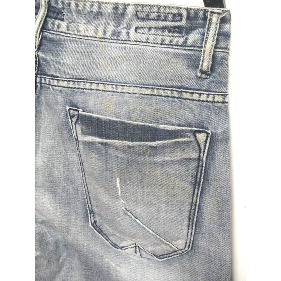 Projek Raw Mens Blue Jeans faded Slim Fit 34Wx32 Straight ProjekRaw distressed - Picture 4 of 11